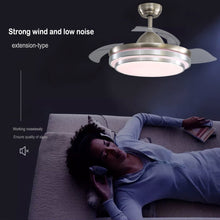 Load image into Gallery viewer, 42inch Retractable Ceiling Fan Light Lamp W/Remote Control Ceiling Light Living and Home 
