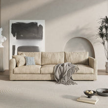 Load image into Gallery viewer, Cottonfy Retro Elegance Luxe Fabric Sofa with Mid-Century Charm Cottonfy UK Off White 3 Seater 
