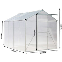 Load image into Gallery viewer, Living and Home Silver Aluminum Framed 6x6 Greenhouse with Vent Greenhouses Living and Home 

