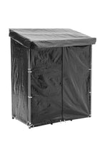 Load image into Gallery viewer, Garden Sanctuary Metal Tube Firewood Rack with PE Cover Roof Garden Sheds Living and Home 
