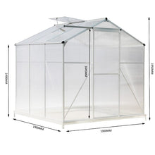 Load image into Gallery viewer, Living and Home Silver Aluminum Framed 6x6 Greenhouse with Vent Greenhouses Living and Home 
