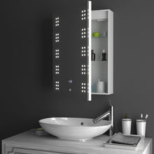 Load image into Gallery viewer, 700x500MM LED Illuminated Mirror Cabinet with Shaver Socket&amp;Demister Pad Bathroom Mirror Cabinets Living and Home 
