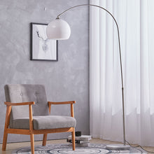 Load image into Gallery viewer, Arch Standing Floor Lamp, Orange/White Lampshade, Marble Base, Reading Light Floorlamp Living and Home 
