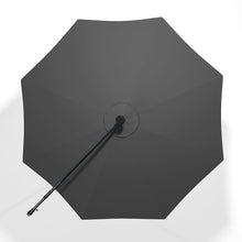 Load image into Gallery viewer, Black 3m Iron Banana Umbrella Cantilever Garden Parasols with LED Lights Parasols &amp; Rain Umbrellas Living and Home 
