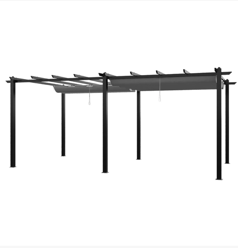 10x20ft Aluminium Pergola with Retractable Roof,LG1611LG1612