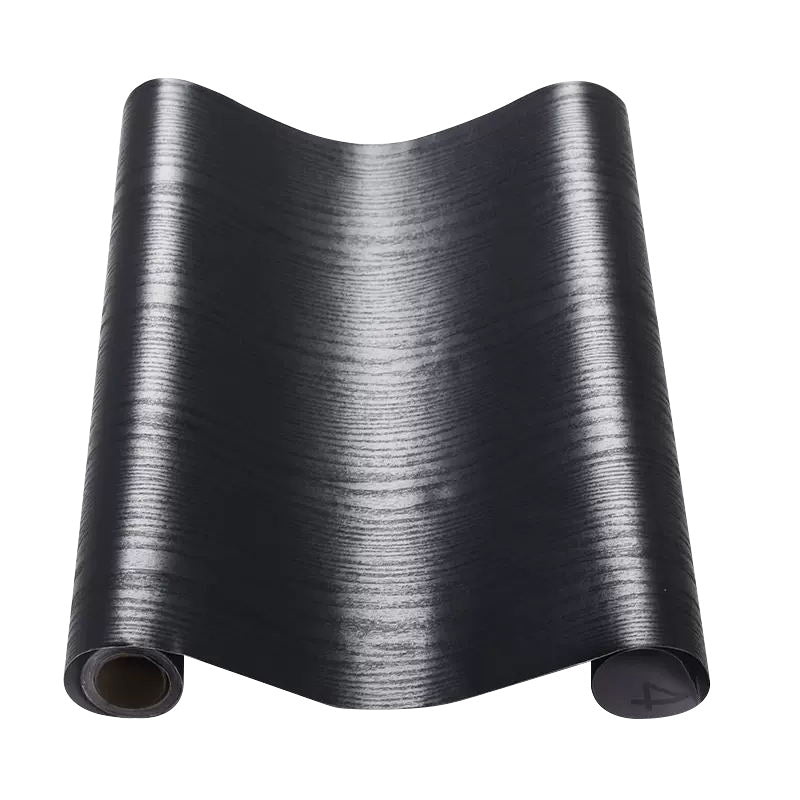 Modern Black Wood Grain Self-Adhesive Wallpaper, CT0330 (Ver.2)