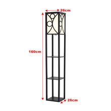 Load image into Gallery viewer, Modern Floor Lamp with 3 Wood Shelves Floorlamp Living and Home 
