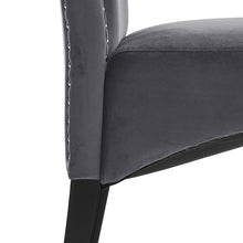Load image into Gallery viewer, Set of 2 Grey Velvet High Back Dinning Chair
