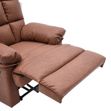Load image into Gallery viewer, Brown Faux Leather Upholstered Recliner Armchair
