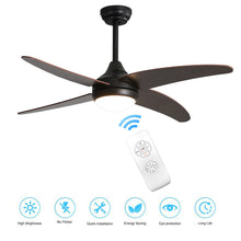 Load image into Gallery viewer, Ceiling Fan Light with LED Lamp &amp; Remote Control 48Inch/42Inch Ceiling Light Living and Home 
