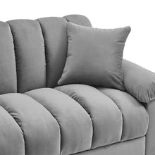 Load image into Gallery viewer, Grey Channel Sleeper Sofa Bed - 212 x 89cm
