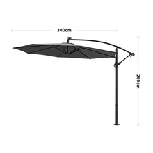 Load image into Gallery viewer, Outdoor 32 LED Lighted Patio Umbrella with Crank Lift System with Base

