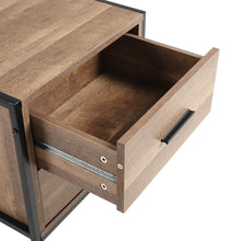 Load image into Gallery viewer, Mid-Century Two Drawers Wooden Nightstand Sofa Side Table
