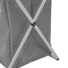 Load image into Gallery viewer, 3-Section Foldable Laundry Basket with Aluminum Frame
