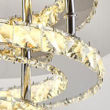Load image into Gallery viewer, Modern Double-tiers Median-size Crystal LED Ceiling Light
