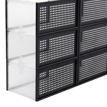 Load image into Gallery viewer, Set of 12 Clear Plastic Stackable Shoe Storage Box
