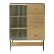 Load image into Gallery viewer, 4-Tier Wooden Storage Cabinet with Bottom Shelf, ZH1653ZH1654
