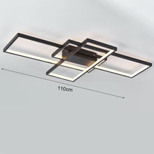 Load image into Gallery viewer, Modern LED Ceiling Light with 3 Black Rectangle Lampshades Ceiling Light Living and Home 
