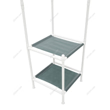 Load image into Gallery viewer, Corner Clothing Rack with 2 Tier Shelves Living and Home 
