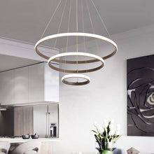 Load image into Gallery viewer, Modern LED Pendant with 3 Circle Rings - Dimmable Pendant Living and Home 
