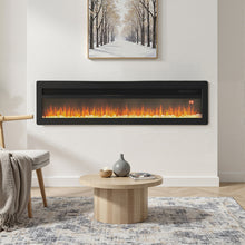 Load image into Gallery viewer, 40/50/60 Inch Black/White Electric Fireplace 1800W Wall Mounted Heater With Installation Kit

