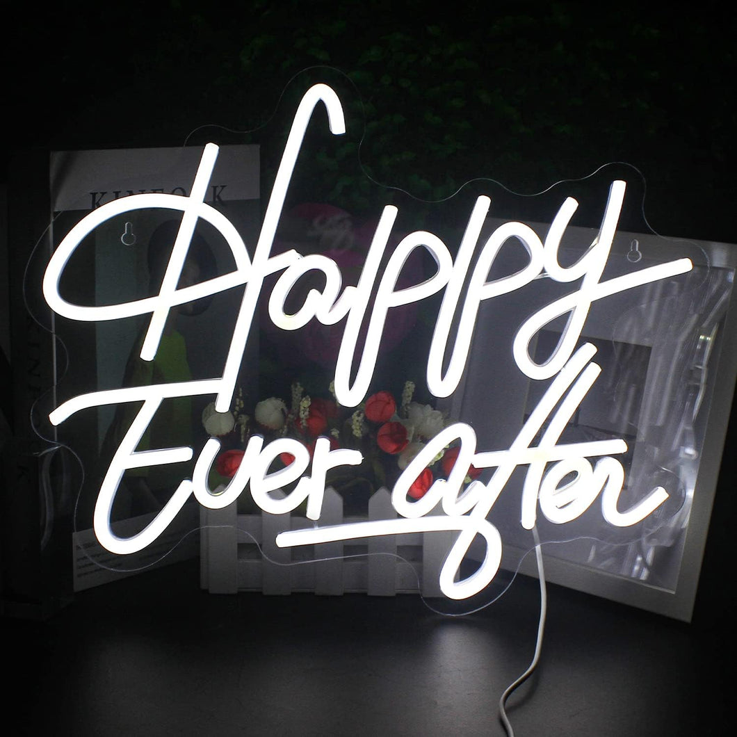 Looklight Happy Ever After Neon Sign White