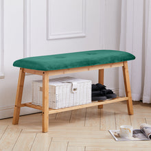 Load image into Gallery viewer, Shoe Bench Bamboo 2 Tier with Shoe Storage Rack Bench Living and Home 
