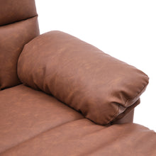 Load image into Gallery viewer, Brown Faux Leather Upholstered Recliner Armchair
