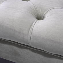 Load image into Gallery viewer, Buttoned Velvet Rectangular Ottoman Footstool with Gourd-shaped Legs
