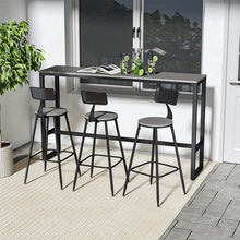Load image into Gallery viewer, Garden Grey Dining High Table with Metal Legs Garden Dining Tables Living and Home Large/180cm W 
