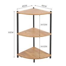 Load image into Gallery viewer, 3/4 Shelves Triangle Corner Shelf Rack Bookcase Storage Unit Shelves &amp; Racks Living and Home 
