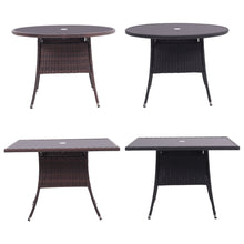 Load image into Gallery viewer, 105cm Round/ Square Coffee Table Bistro Outdoor Garden Patio Tables &amp; Parasol Hole Garden Dining Table Living and Home 
