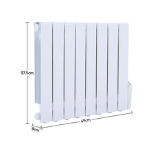 Load image into Gallery viewer, 2000W Oil Filled Electric Radiator Heater Wall Mounted or Portable with LCD Thermostat Space Heaters Living and Home 1200W 690*575*80mm 
