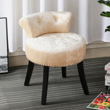Load image into Gallery viewer, FootStool for Dressing Table Velvet Fabric Wood Grey/Purple Dressing Table Stool Living and Home 
