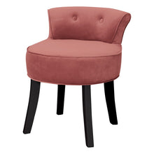 Load image into Gallery viewer, Stool for Dressing Table Chair Bedroom Velvet Makeup Pink/Grey Dressing Table Stool Living and Home Black Legs Pink 
