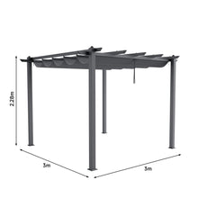Load image into Gallery viewer, 300CM Elegant Aluminum Patio Pergola with Sun-Shade Canopy Living and Home 
