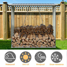 Load image into Gallery viewer, Metal Log Holder Fire Wood Rack Firewood Storage Shed Garden Patio Shelter Garden storage Living and Home 
