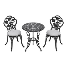 Load image into Gallery viewer, Livingandhome 3pcs Cast Aluminum Outdoor Bistro Dining Set, AI1286
