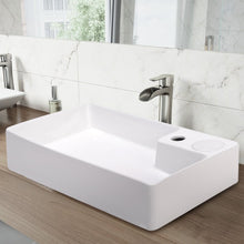 Load image into Gallery viewer, Bathroom Ceramic White Square Sink Bathroom Sinks Living and Home 
