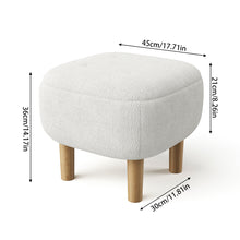 Load image into Gallery viewer, Footstool Pouffe Stool with Wooden Legs

