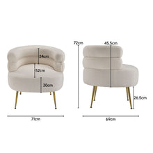 Load image into Gallery viewer, Curved Upholstered Single Sofa Accent Chair
