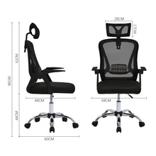 Load image into Gallery viewer, Swivel Office Chair with Headrest-Black
