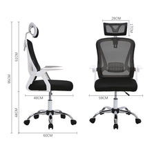 Load image into Gallery viewer, Swivel Office Chair with Headrest-White
