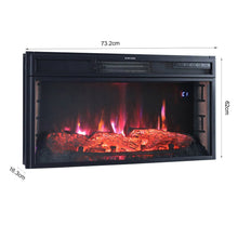 Load image into Gallery viewer, 28Inch 2kw Electric Fireplace Wall Mounted Insert Electric Fire with WIFI Control Fireplaces Living and Home 
