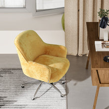 Load image into Gallery viewer, Velvet Upholstered Wheeled Swivel Office Chair Living and Home 
