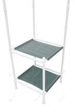 Load image into Gallery viewer, Corner Clothing Rack with 2 Tier Shelves Living and Home 
