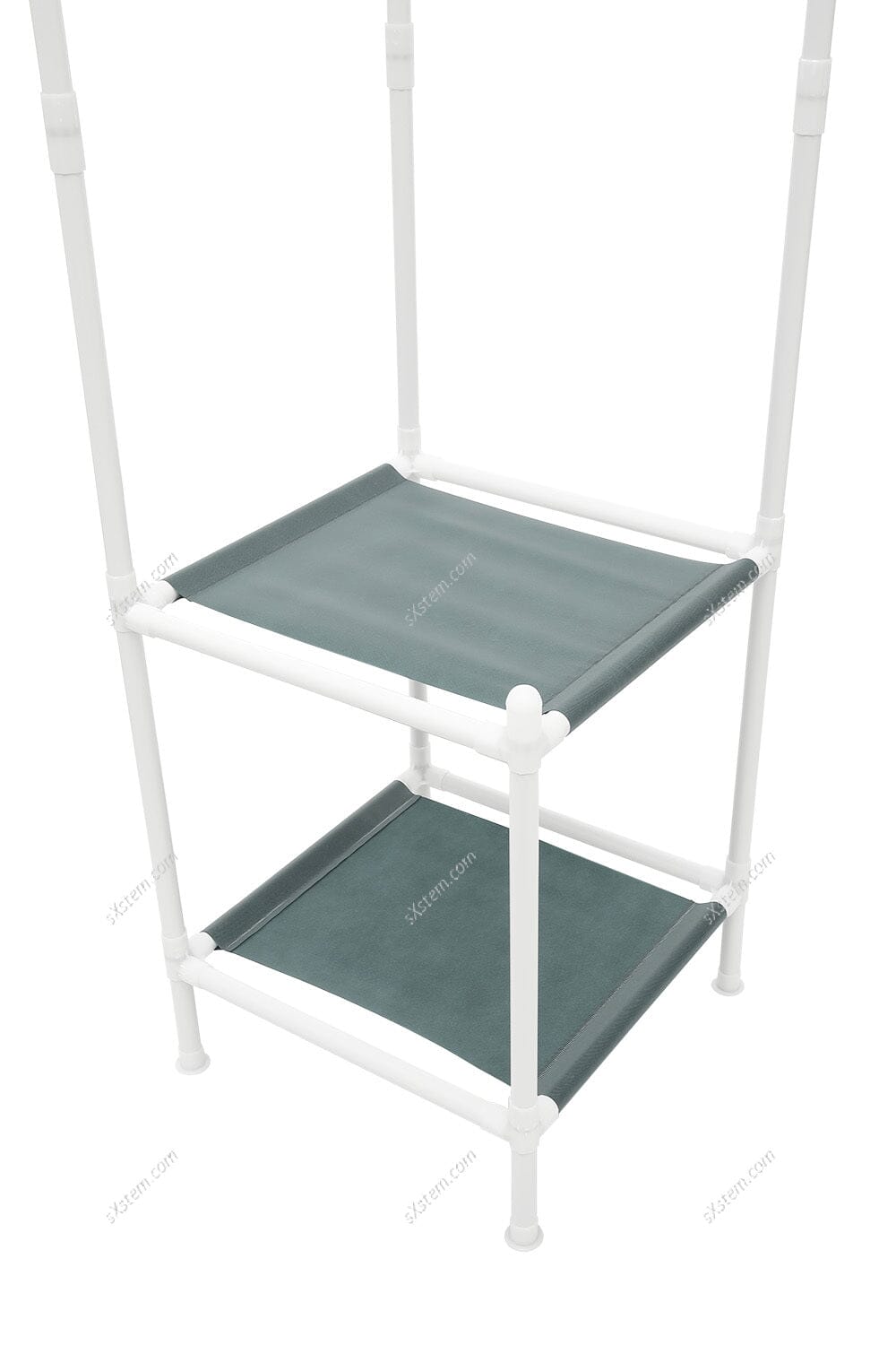 Corner Clothing Rack with 2 Tier Shelves Living and Home 