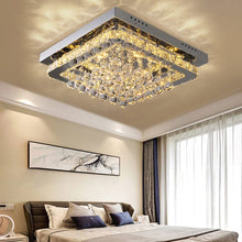 Load image into Gallery viewer, 40cm W Chrome Finished Square LED Ceiling Light Ceiling Lights Living and Home 
