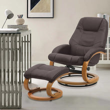 Load image into Gallery viewer, 103.5cm High Back PU Leather Recliner Armchair with Footstool Lounge Chairs Living and Home 
