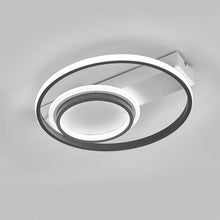 Load image into Gallery viewer, Modern LED Ceiling Light with 2 Circular Rings in Black Dimmable/Non-Dimmable Ceiling Light Living and Home Non-Dimmable White Glow 
